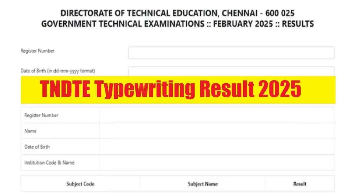 Typewriting Exam Result 2025: What You Need to Know