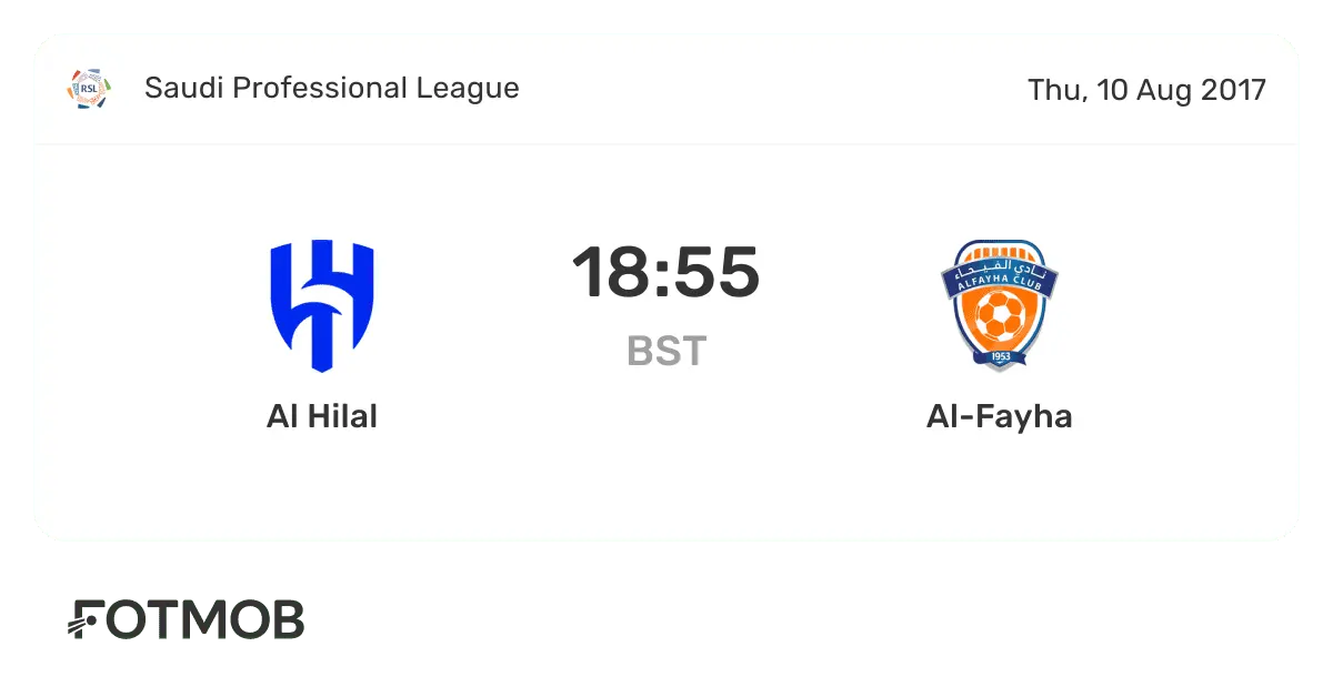 Al-Hilal vs Al-Feiha: Key Matchup in Saudi Pro League