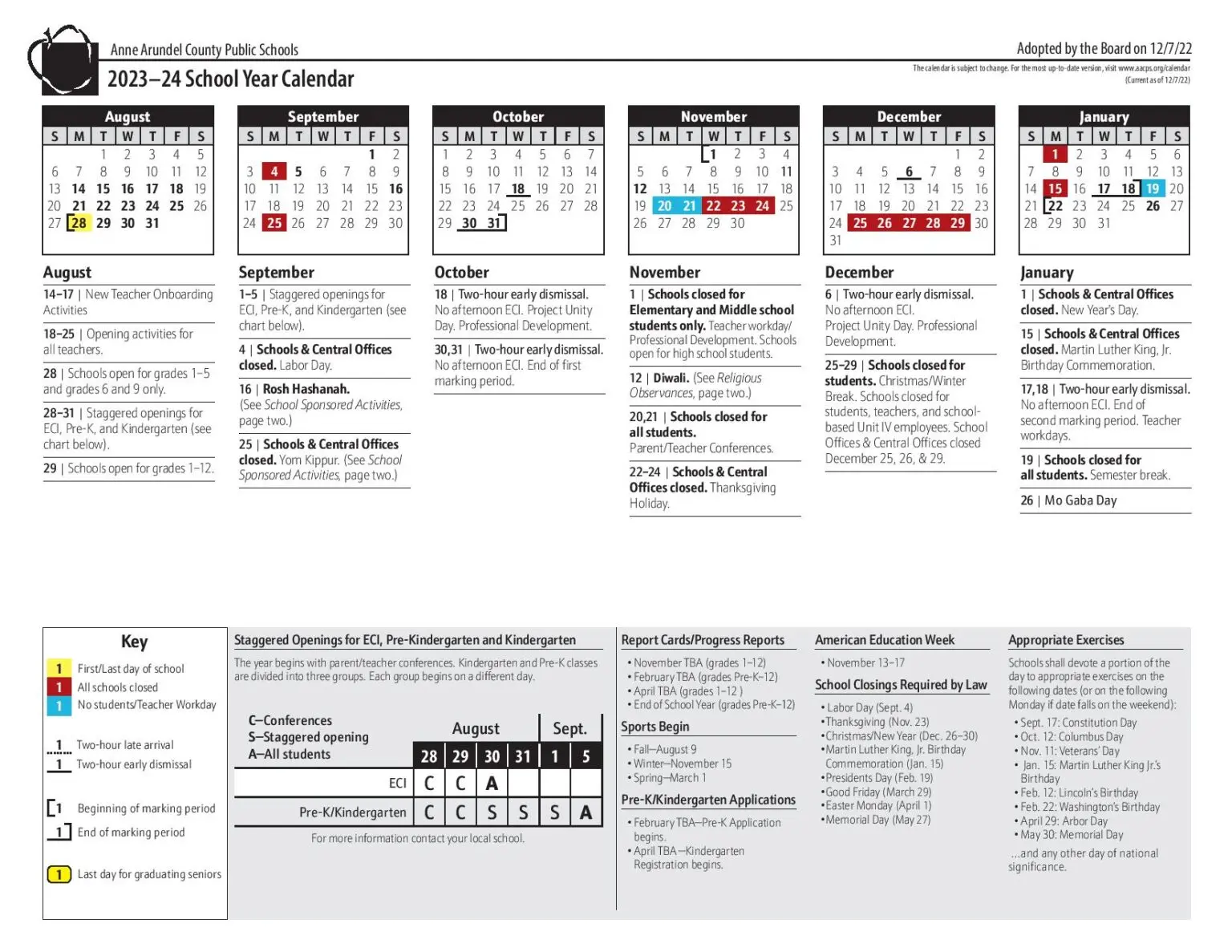 Latest Developments in Anne Arundel County Public Schools
