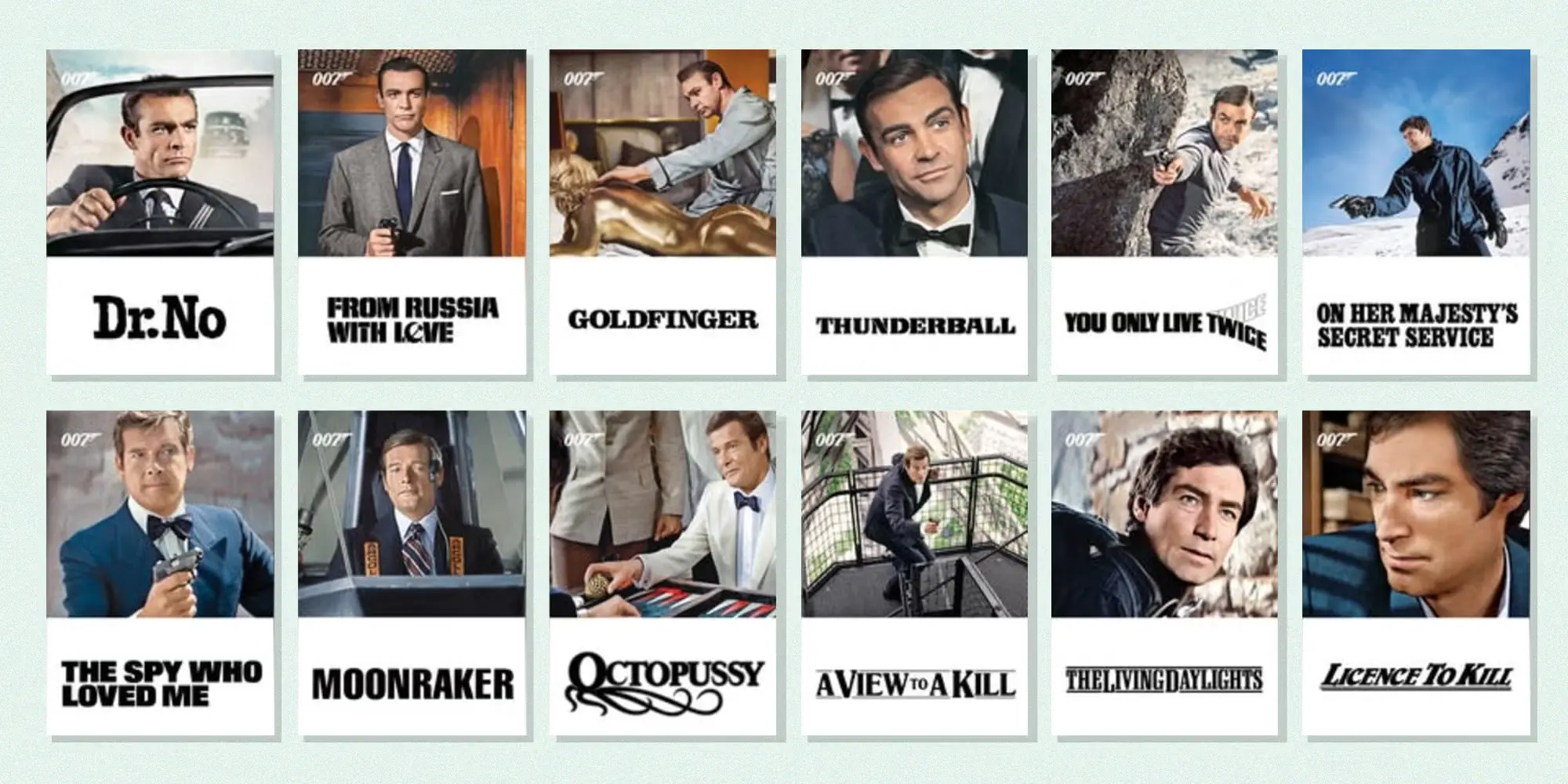 Complete List of James Bond Movies in Order