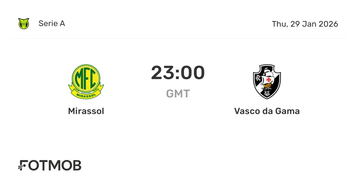 Mirassol vs Vasco da Gama: A Key Encounter in Brazilian Football