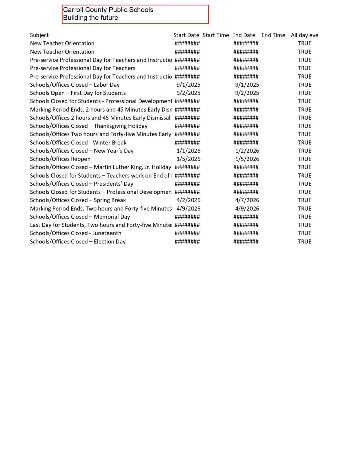 Carroll County Public Schools: Latest Updates and Initiatives