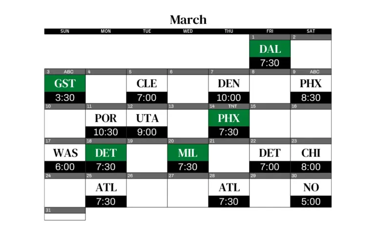 Boston Celtics Schedule for the 2023-2024 Season