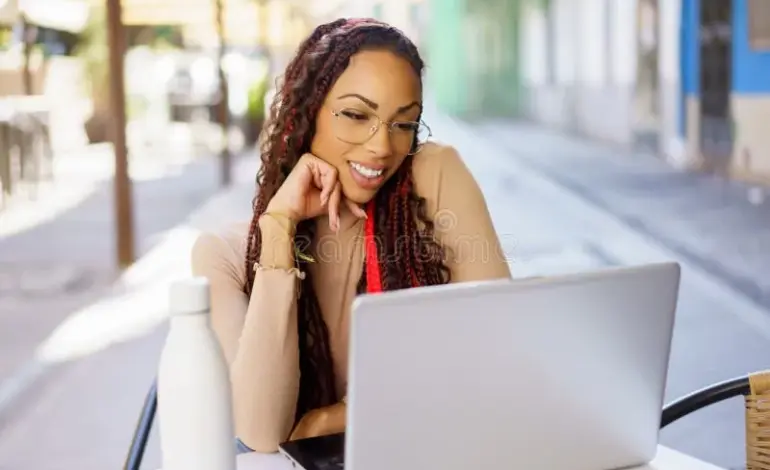 a woman working on her laptop during a movie went viral — IN news