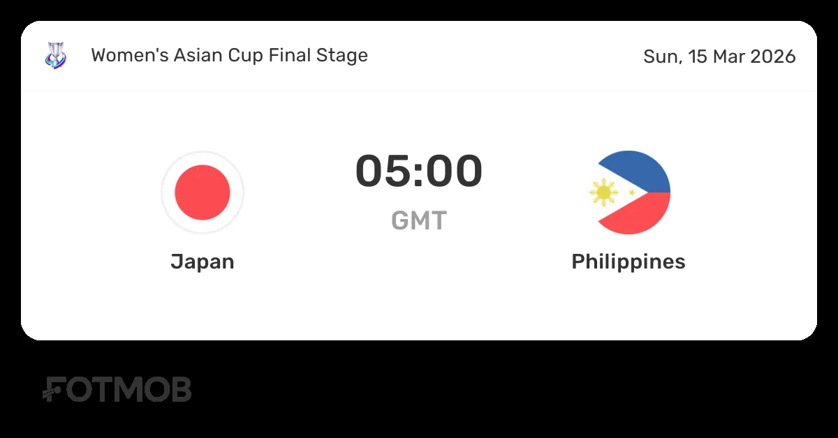 Japan vs Philippines: Women’s Asian Cup Final Stage Match Scheduled