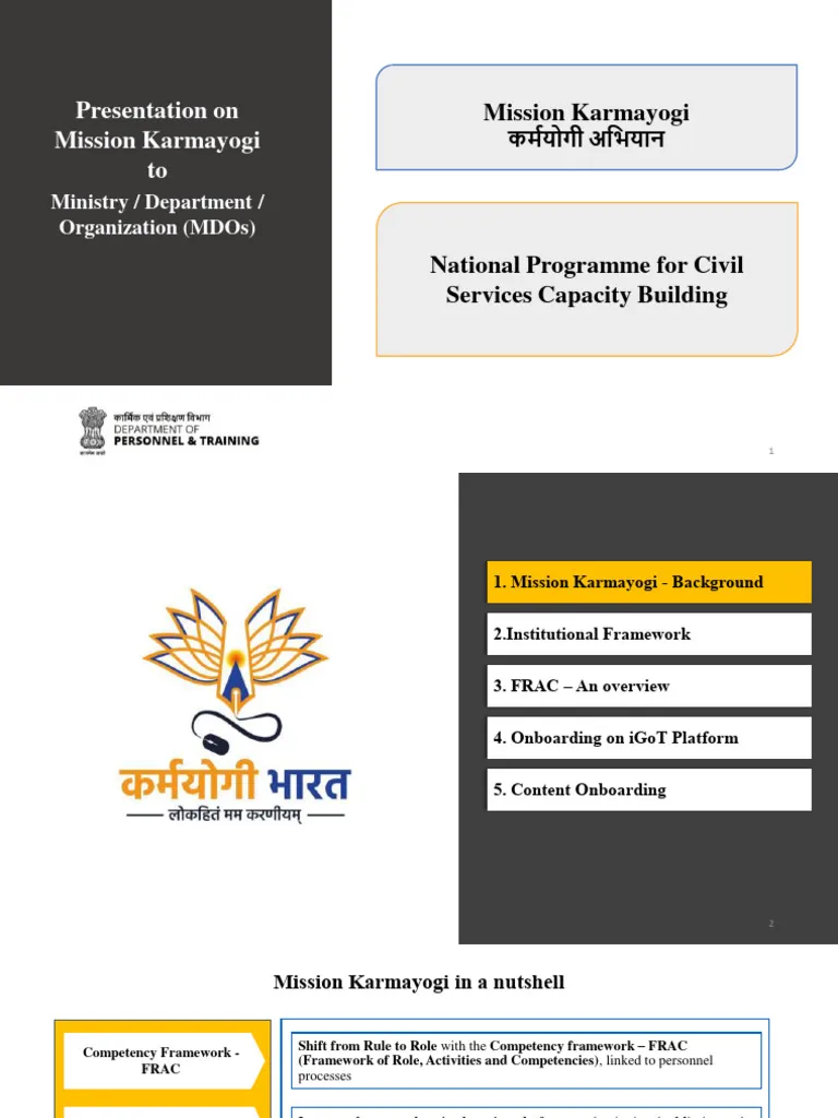 Igot karmayogi: Transforming Civil Service Training: The  Initiative