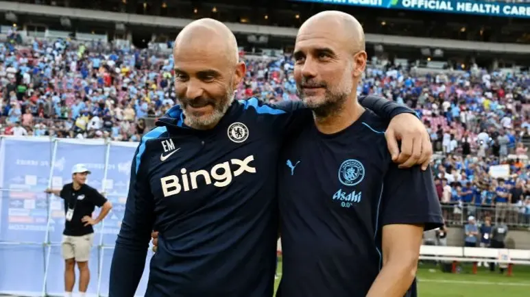 Enzo Maresca and Pep Guardiola